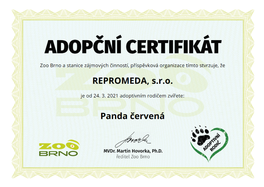 Repromeda se stala adoptivním rodičem PANDY červené