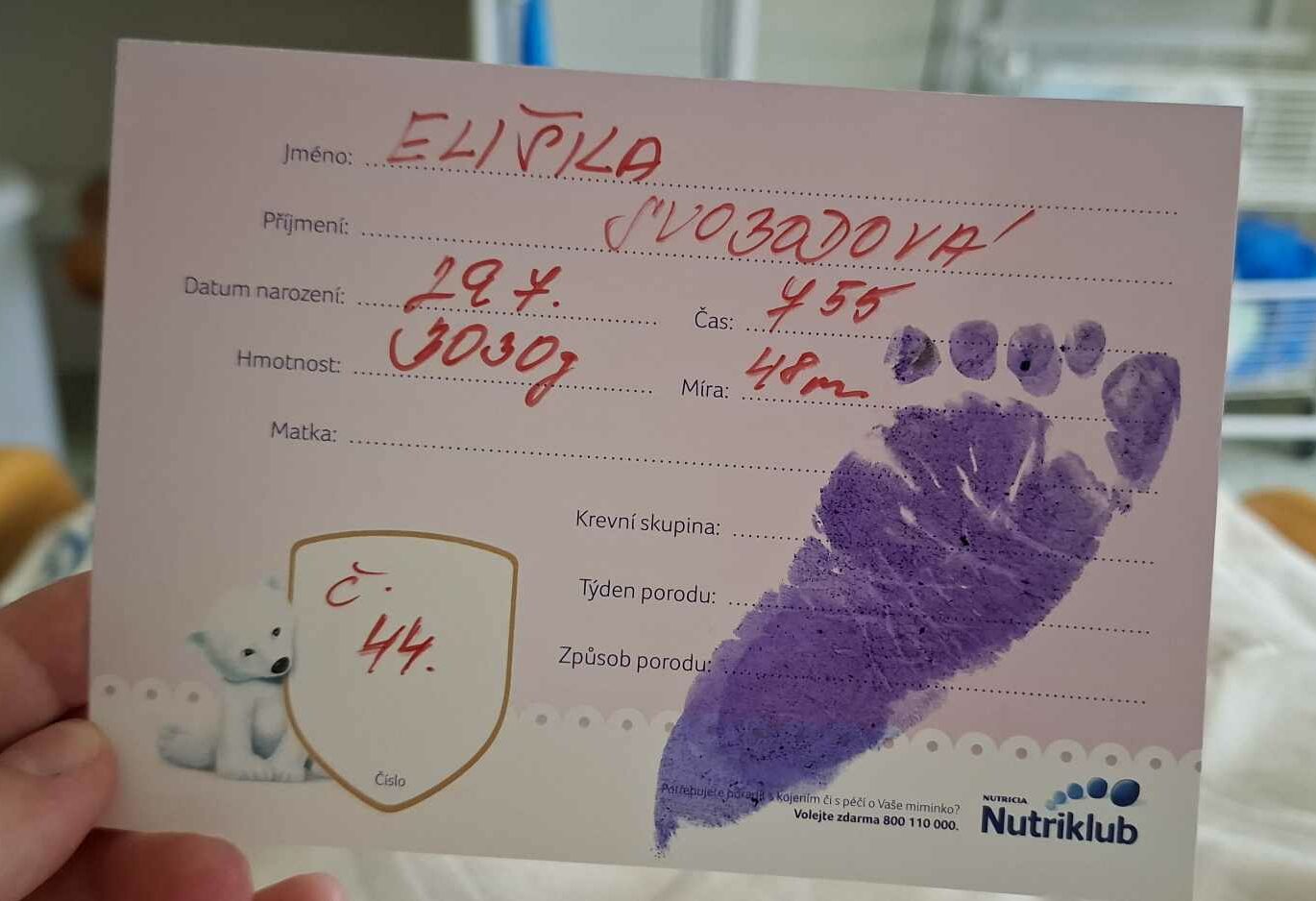 Miminko narozené díky klinice Repromeda